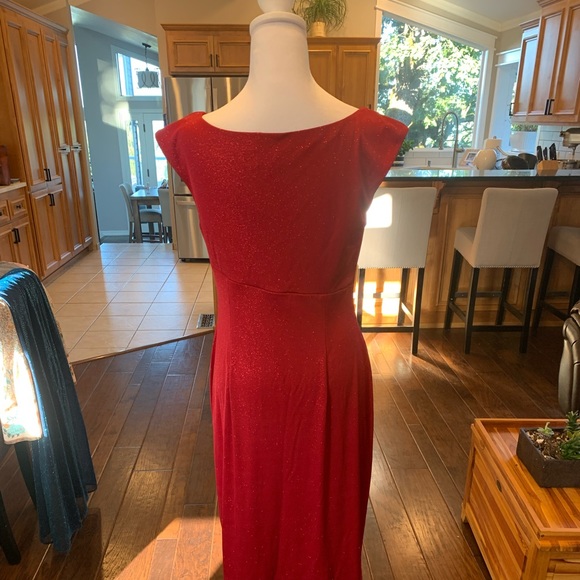 Red sparkly CONNECTED dress size 10 - Picture 3 of 5